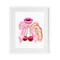 Stupell Industries Lips & Feminine Cherries Framed Print Under Glass, design by Ziwei Li